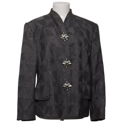 Kavaj (Grå) från Louis Féraud Polyester, Viskos, Ull