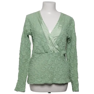 Blouse portefeuille (Vert) de Milieu Coton, Élasthane, Polyamide