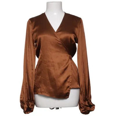 Wrap blouse (Brown) from Object Polyester