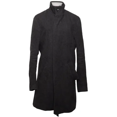 Coat (Gray) from Pier One Polyester, Wool