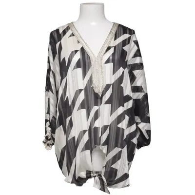 Blouse (Noir, Blanc) de Trois Ka Polyester