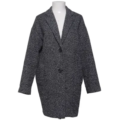 Frakke (Sort, Hvid) fra Lindex Polyester, Uld