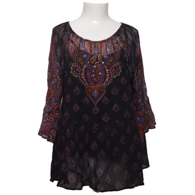 Tunic (Black, Multicolored) from Peace & Love Polyester, Viscose