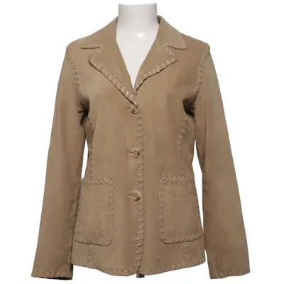 Leather blazer (Beige) from Mauritius Leather, Polyester