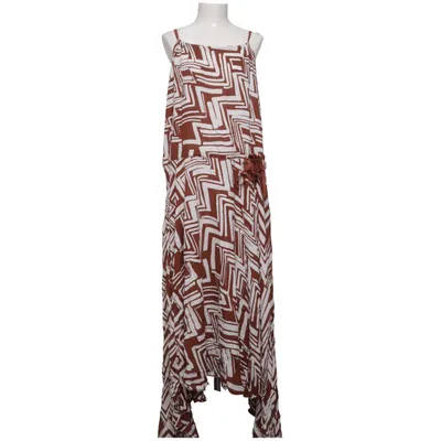 Långklänning (Brun, Vit) från H&M+ Viskos