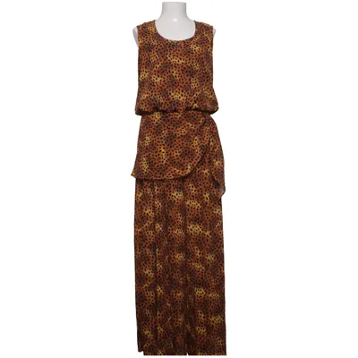 Maxi dress (Brown, Yellow) from Leslie Fay Polyester