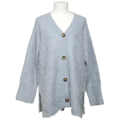 Cardigan (Blauw) van Malina Alpacawol, Elastaan, Polyamide