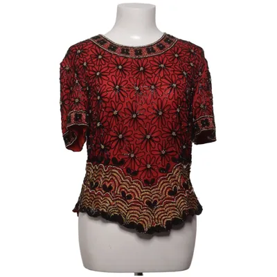 Top (Rood, Zwart, Goud) van Papèll Boutique Polyester, Zijde
