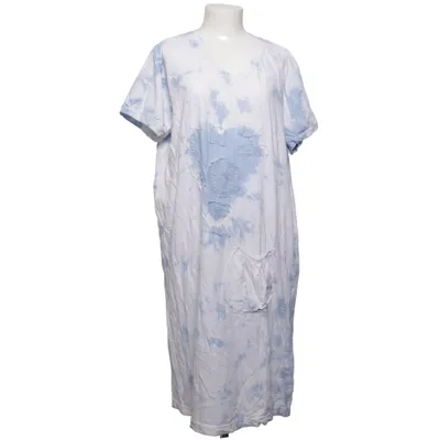 Dress (White, Blue) from Agencies Turquoise Cotton