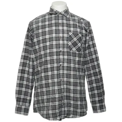 Flannel skjorte (Grå, Hvid) fra Worker Bomuld