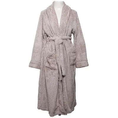 Bathrobe (Beige, Gray) from Love to Lounge Polyester
