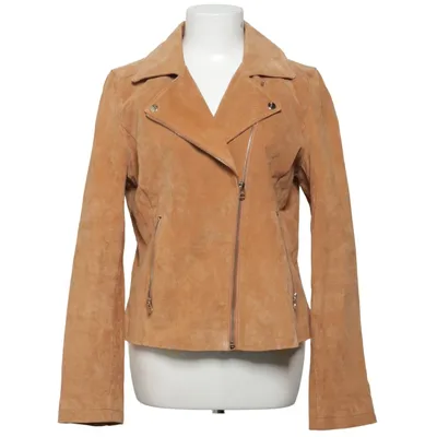 Biker jacket (Beige) from Livelo Polyester, Leather