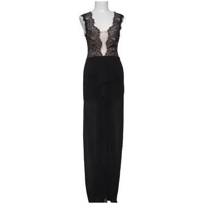 Aftenkjole (Sort, Beige) fra Ginger Fizz Elastan, Polyester