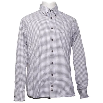 Shirt (Wit, Blauw, Bruin) van American English by Park Lane Katoen