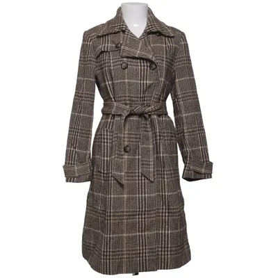 Manteau (Marron, Beige) de RC Woman Coton, Élasthane, Soie, Laine