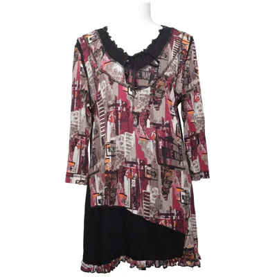 Tunika (Flerfärgad, Svart) från Wearhouse Elastan, Viskos