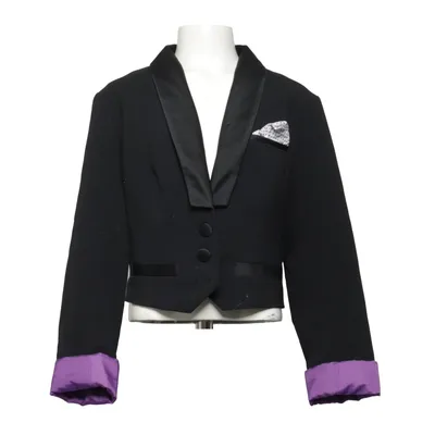 Smokingkavaj (Svart, Lila) från Divided by H&M Elastan, Polyester, Viskos