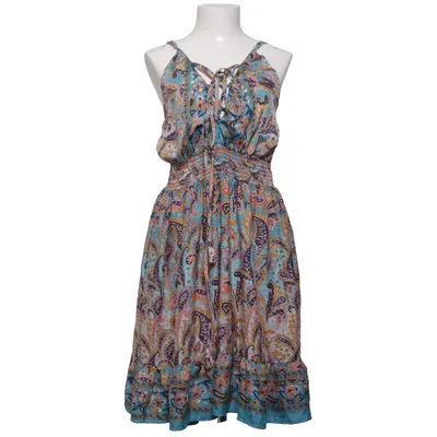 Klänning (Blå, Flerfärgad) Polyester, Silke