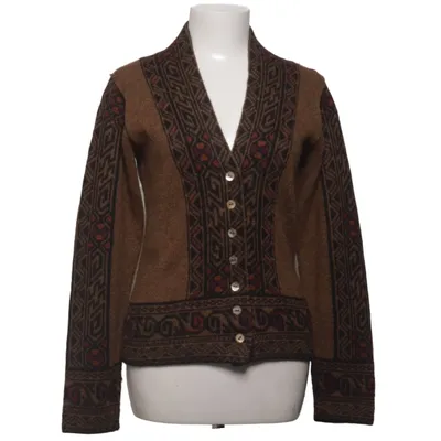 Strickjacke (Braun, Mehrfarbig) von Hessnatur Alpakawolle