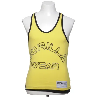 Sports tank top (Yellow, Black) from Gorilla Wear Cotton