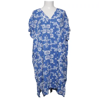 Jurk (Blauw, Wit) van H&M Linnen, Viscose