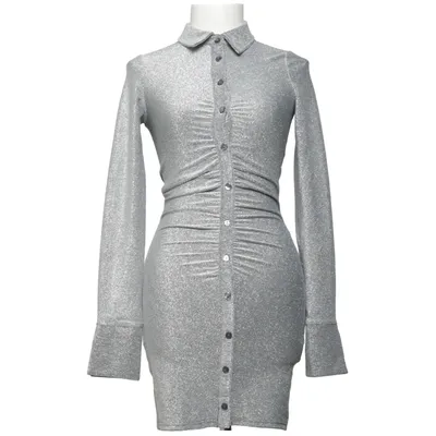 Cocktailklänning (Silverfärgad) från Divided by H&M Elastan, Metallfiber, Polyester