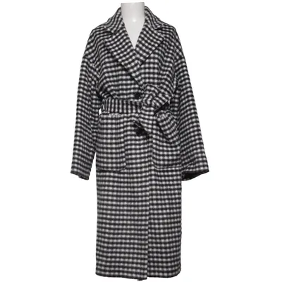 Coat (Black, White) from Edited Acrylic, Recycled polyester, Wool