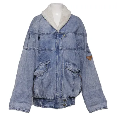 Denim jacket (Blue, White) from Montana Faux fur