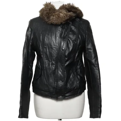 Shearlingjakke (Sort, Brun) fra Converse Akryl, Bomuld, Polyester