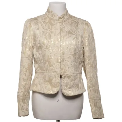 Jacke (Beige, Gold) von Noa Noa Acetat, Baumwolle, Metallfaser, Polyester