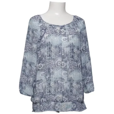 Blouse (Blue, White) from Premoda Polyester