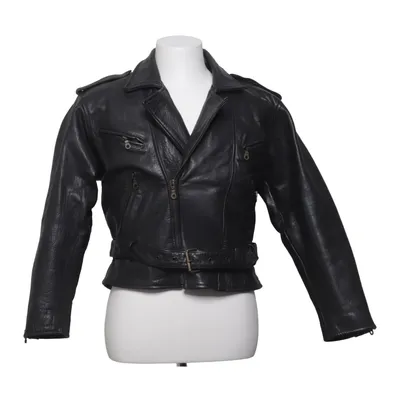 Bikerjakke (Sort) Læder, Polyester