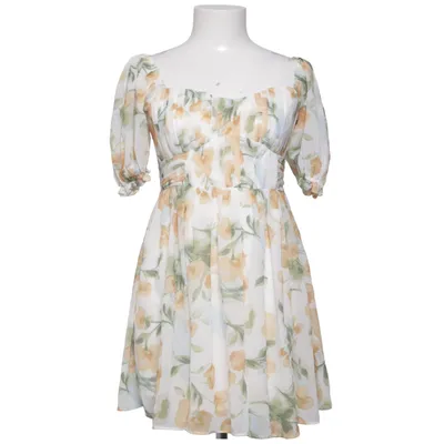 Jurk (Wit, Meerkleurig) van Abercrombie & Fitch Polyester, Viscose