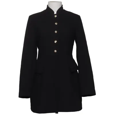 Coat (Black) from Zara Polyester, Wool