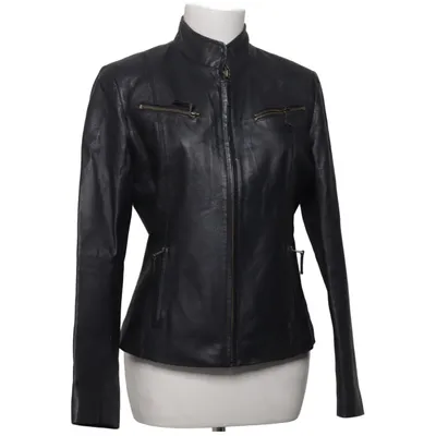 Leather jacket (Gray) from Joy Leather, Polyester
