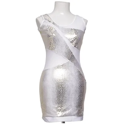Cocktailjurk (Wit, Goud) van Quontum Elastaan, Polyamide