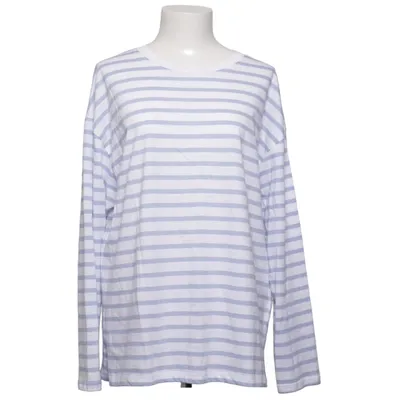 Langærmet t-shirt (Blå, Hvid) fra Lager 157 Bomuld