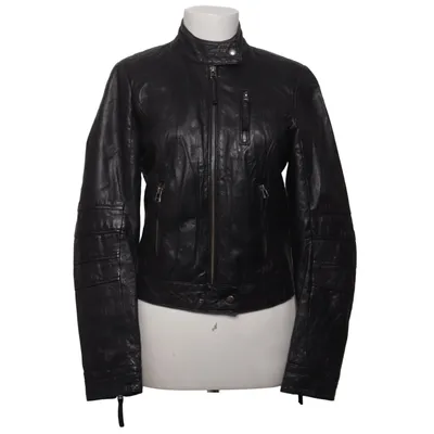 Leren jack (Grijs) van JSFN Leer, Polyester
