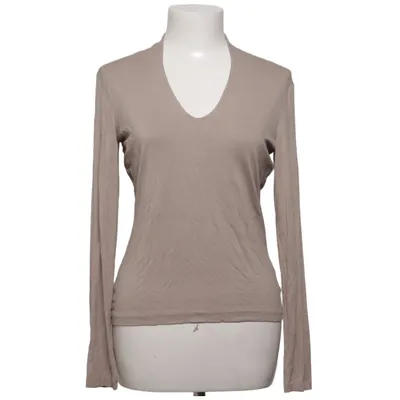 Langærmet t-shirt (Beige) fra Anna Holtblad Elastan, Viscose