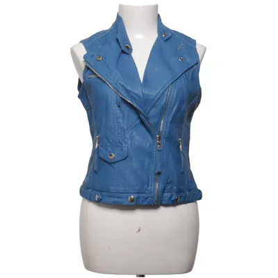 Biker vest (Blue) from Softy Outerwear Collection Polyester, Polyurethane, Viscose