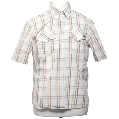 Kortärmad skjorta (Vit, Brun) från Koppartrans Bomull