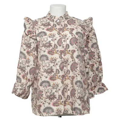 Bluse (Beige, Flerfarvet) fra Bruuns Bazaar Linned, Polyamid, Viscose