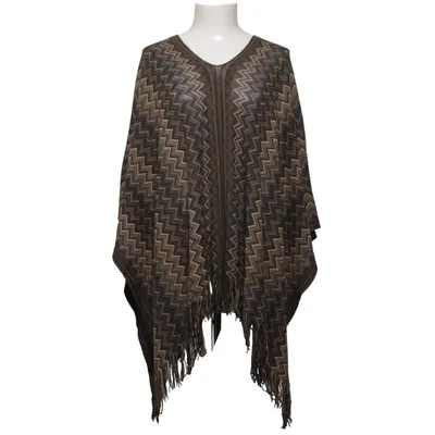 Poncho (Grün, Braun, Blau) von Line of Oslo
