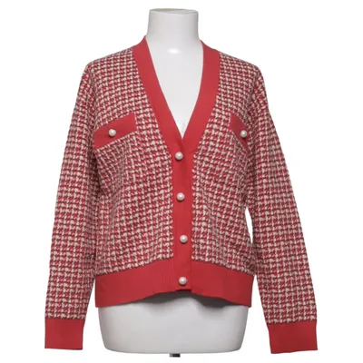 Cardigan (Red, White) from Sandro Acrylic, Cotton, Elastane, Polyamide