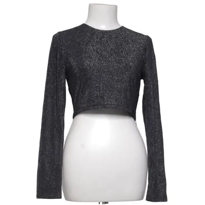 Crop top (Long Sleeve Glitter Top) van DiLara x NA-KD Elastaan, Metallvezel, Polyamide