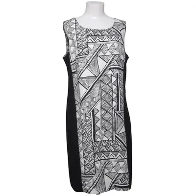 Robe (Noir, Blanc) de Elton Acétate, Élasthane, Lin, Polyamide, Viscose
