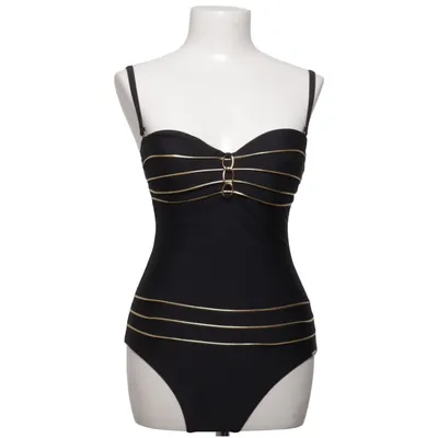 Swimsuit (Black, Gold) from Alaghi Elastane, Polyamide