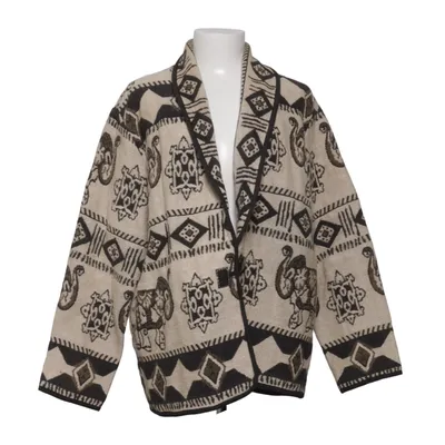 Cardigan (Beige, Sort) fra Flashback Bomuld