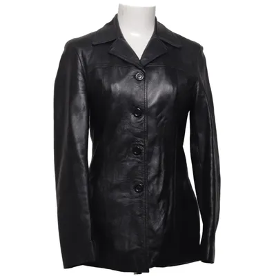 Veste longue en cuir (Noir) de Tezzoro Cuir