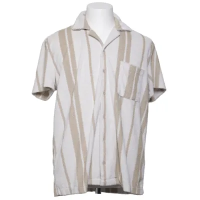 Chemise à manches courtes (Beige, Blanc) de Kleidermafia Élasthane, Polyester, Viscose